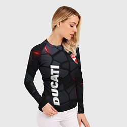 Рашгард женский Ducati - плиты с эффектом свечения, цвет: 3D-принт — фото 2