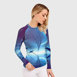 Рашгард женский Луна и рыбы - нейроарт фантазия, цвет: 3D-принт — фото 2