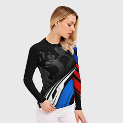 Рашгард женский Россия - абстракция, цвет: 3D-принт — фото 2