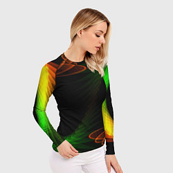 Рашгард женский Оптический дым текстура, цвет: 3D-принт — фото 2