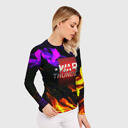 Рашгард женский Warthunder neon flame, цвет: 3D-принт — фото 2