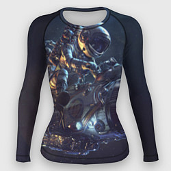 Женский рашгард Космонавт - ракета