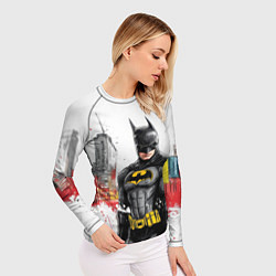 Рашгард женский Бэтмен на фоне города, цвет: 3D-принт — фото 2