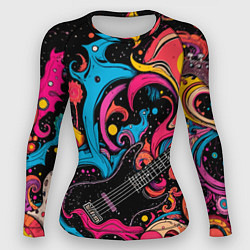 Рашгард женский Psychedelic abstract guitar, цвет: 3D-принт