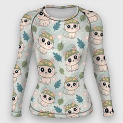 Женский рашгард Кошачий камуфляж каваи