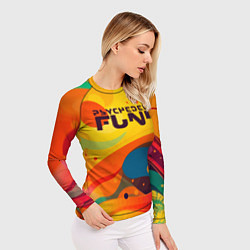 Рашгард женский Psychedelic funk, цвет: 3D-принт — фото 2