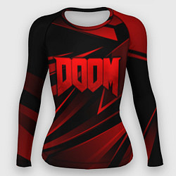 Рашгард женский Doom - красная абстракция, цвет: 3D-принт