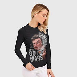 Рашгард женский Илон Маск - Lets go to Mars, цвет: 3D-принт — фото 2