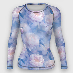 Рашгард женский Цветы в туманности, цвет: 3D-принт