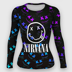 Рашгард женский Nirvana x marshmello neon, цвет: 3D-принт