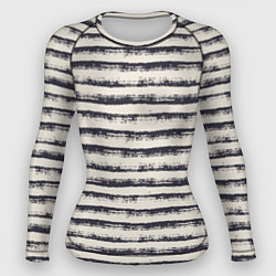 Рашгард женский Тёмные полосы на светлом, цвет: 3D-принт