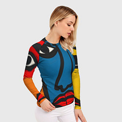 Рашгард женский Арт с лицами, цвет: 3D-принт — фото 2