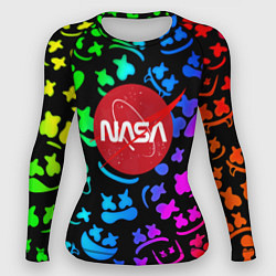 Рашгард женский Marshmello x NASA gradient, цвет: 3D-принт