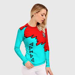 Рашгард женский Ведьмак краски логотип, цвет: 3D-принт — фото 2
