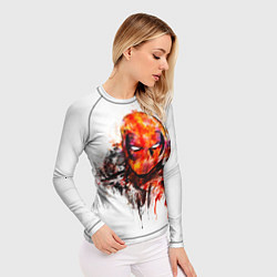 Рашгард женский Дэдпул краски, цвет: 3D-принт — фото 2