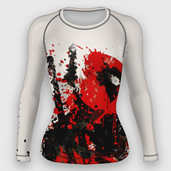 Рашгард женский Дэдпул брызги, цвет: 3D-принт