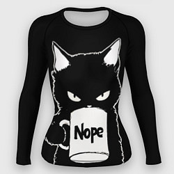 Рашгард женский Angry black cat nope, цвет: 3D-принт
