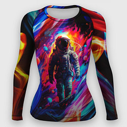 Рашгард женский Космос пламенный, цвет: 3D-принт