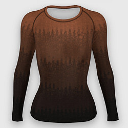 Женский рашгард Чёрно-коричневый полосы от светлого к тёмному