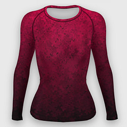 Рашгард женский Текстурный тёмно-розовый градиент, цвет: 3D-принт