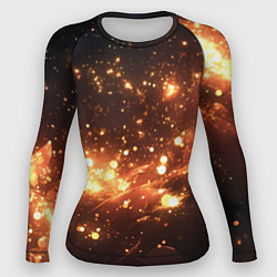 Рашгард женский Искры и огоньки текстура, цвет: 3D-принт
