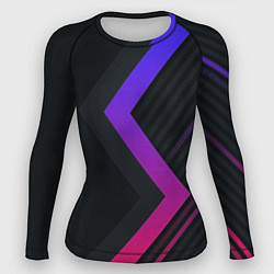 Рашгард женский Color black line, цвет: 3D-принт