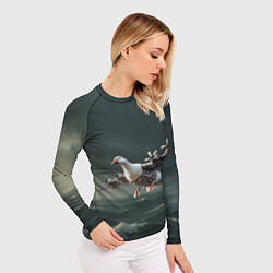 Рашгард женский Бомбардито гусито мем, цвет: 3D-принт — фото 2