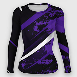 Рашгард женский Color black purple line, цвет: 3D-принт