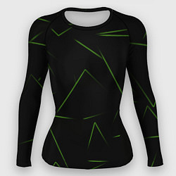 Рашгард женский Color green line, цвет: 3D-принт