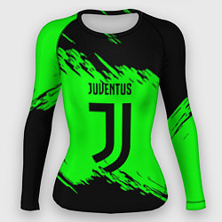 Рашгард женский Juventus черные краски, цвет: 3D-принт