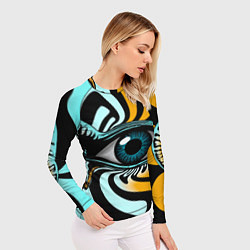 Рашгард женский Глаз - психоделика, цвет: 3D-принт — фото 2