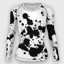 Рашгард женский Брызги черной краски, цвет: 3D-принт