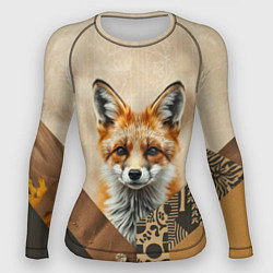 Рашгард женский Удивительный рыжий лисёнок, цвет: 3D-принт