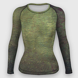 Рашгард женский Абстракция - old board painted with green paint, цвет: 3D-принт