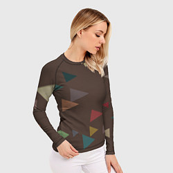 Рашгард женский Осень палитра глубокий лес, цвет: 3D-принт — фото 2