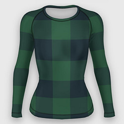 Рашгард женский Дождевой лес тартан ирландский, цвет: 3D-принт