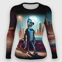 Рашгард женский Бендер с пистолетом - Нью-Йоркская мафия, цвет: 3D-принт