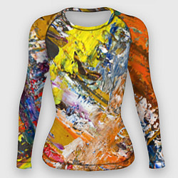 Рашгард женский Живая Абстракция: Поток Цветов и Форм в Постоянном, цвет: 3D-принт