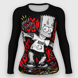 Рашгард женский Барт в татуировках, цвет: 3D-принт