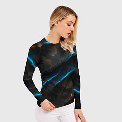 Рашгард женский Камуфляж с искрами и неоном, цвет: 3D-принт — фото 2