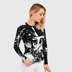 Рашгард женский Doom белые краски, цвет: 3D-принт — фото 2