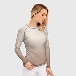 Рашгард женский Градиент песочный, цвет: 3D-принт — фото 2