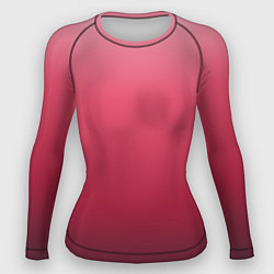 Рашгард женский Градиент гранатовый, цвет: 3D-принт