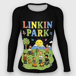 Рашгард женский Linkin Park, мультяшный стиль, цвет: 3D-принт
