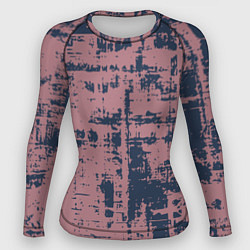 Рашгард женский Текстура с потертостями сине-розовая, цвет: 3D-принт
