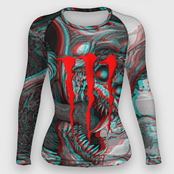 Рашгард женский Monster energy glitch, цвет: 3D-принт