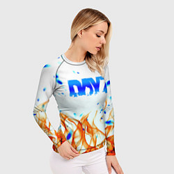 Рашгард женский Dayz огненное пламя, цвет: 3D-принт — фото 2