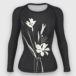 Рашгард женский Ваза с цветами, цвет: 3D-принт