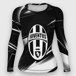 Рашгард женский Juventus geometry stripes black, цвет: 3D-принт