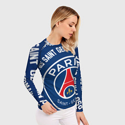Рашгард женский ПСЖ надписи по кругу, цвет: 3D-принт — фото 2